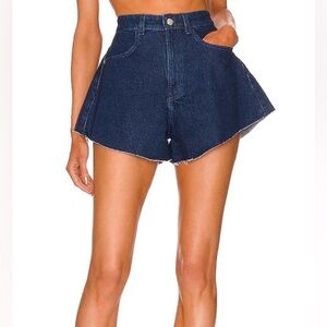 WEWOREWHAT Denim Flare Bell Shorts